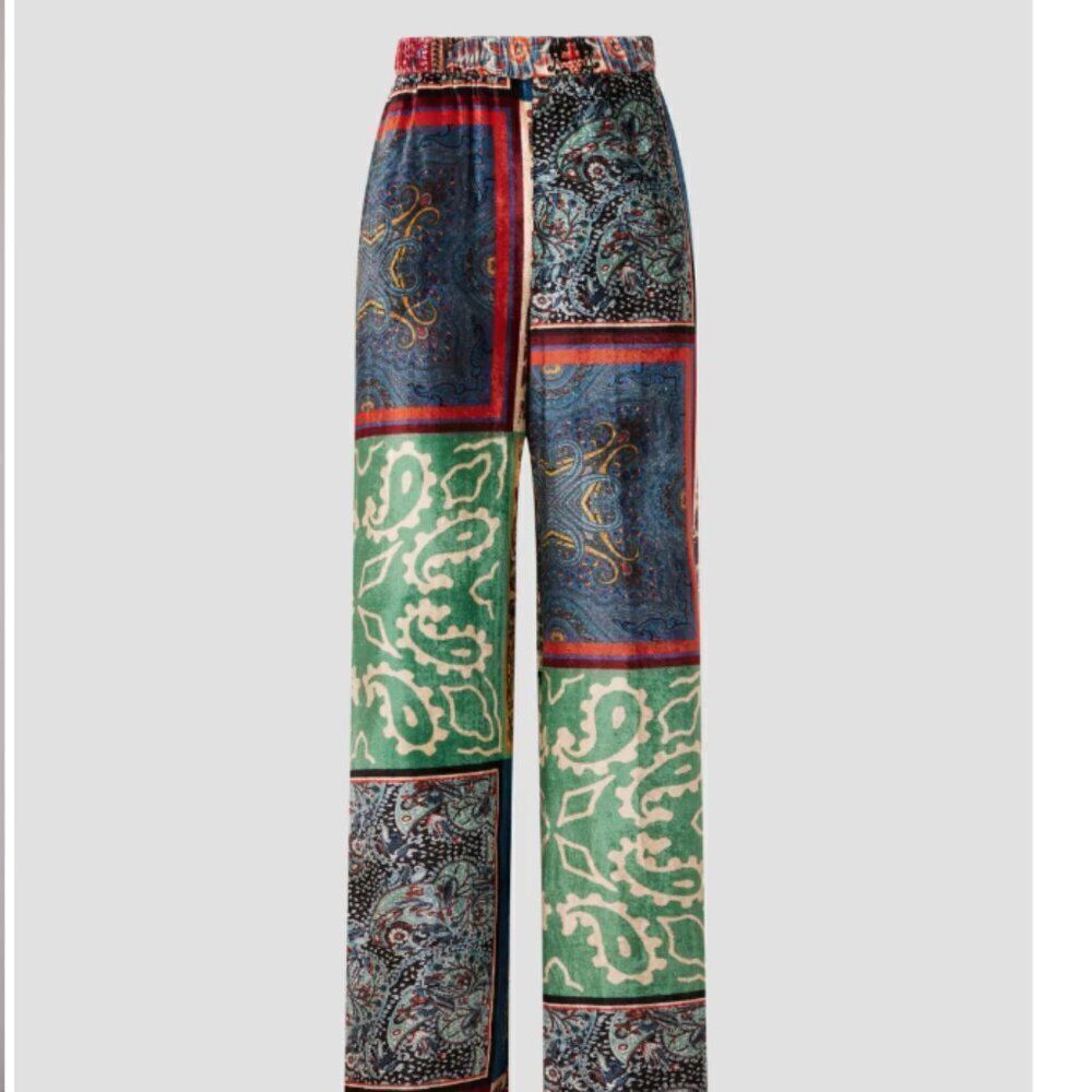 Sfizio Velour patterned lounge pants size 14